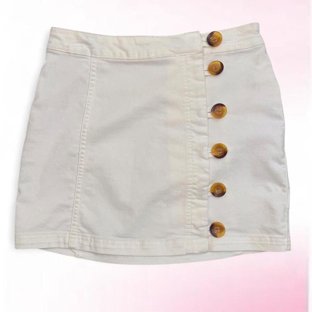 Free People Women's Cream Skirt